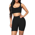 Shapewear Shorts Long (Black) - Hourglass Waist